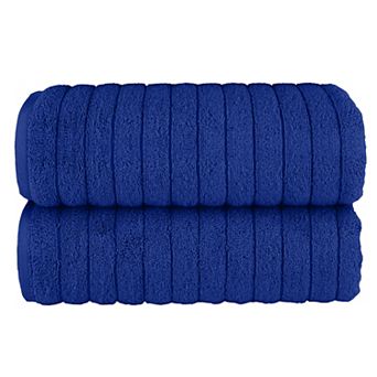 Elegant Comfort 2 Pack Premium Turkish Cotton Corduroy Stripe Bath Towel Set, 27 x 54 inch