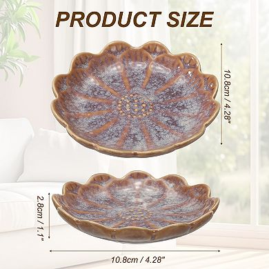 1 Pc Candle Holder Plates, 4 Inch Ceramic Candle Tray Tealight Incense Holder Dish Candlestick