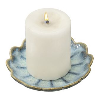 1 pc Candle Holder Plates, 4 Inch Ceramic Candle Tray Tealight Incense Holder Dish Candlestick