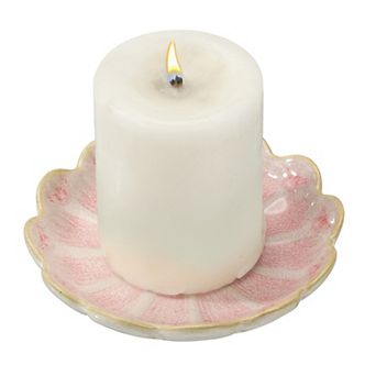 1 pc Candle Holder Plates, 4 Inch Ceramic Candle Tray Tealight Incense Holder Dish Candlestick