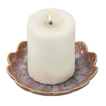 1 pc Candle Holder Plates, 4 Inch Ceramic Candle Tray Tealight Incense Holder Dish Candlestick