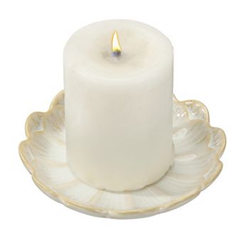 1 pc Candle Holder Plates, 4 Inch Ceramic Candle Tray Tealight Incense Holder Dish Candlestick