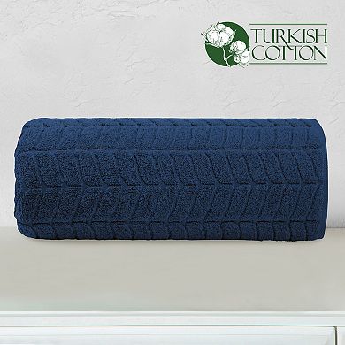 Elegant Comfort 1 pc premium turkish cotton braided oversized bath sheet towel 40 x 80 inch
