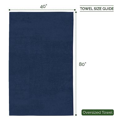 Elegant Comfort 1 pc premium turkish cotton braided oversized bath sheet towel 40 x 80 inch