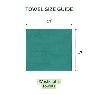 Elegant Comfort 6 Pack Premium Turkish Cotton Three Line Popcorn Washcloths Set, 13 x 13 inch