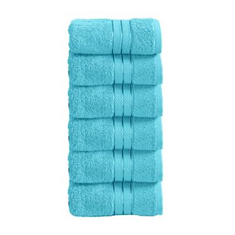 Elegant Comfort 6 Pack Premium Turkish Cotton Three Line Popcorn Washcloths Set, 13 x 13 inch