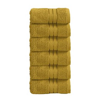 Elegant Comfort 6 Pack Premium Turkish Cotton Three Line Popcorn Washcloths Set, 13 x 13 inch