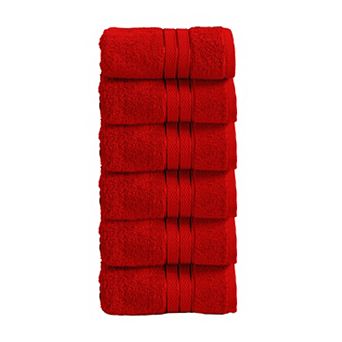 Elegant Comfort 6 Pack Premium Turkish Cotton Three Line Popcorn Washcloths Set, 13 x 13 inch