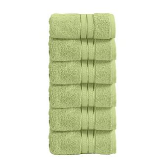 Elegant Comfort 6 Pack Premium Turkish Cotton Three Line Popcorn Washcloths Set, 13 x 13 inch