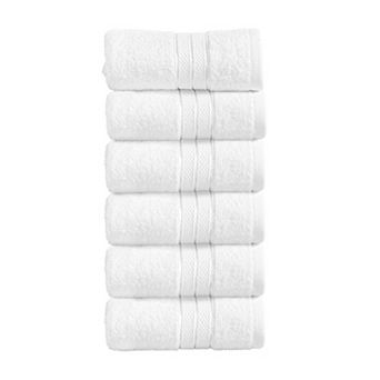 Elegant Comfort 6 Pack Premium Turkish Cotton Three Line Popcorn Washcloths Set, 13 x 13 inch