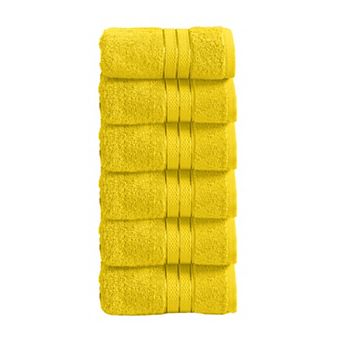 Elegant Comfort 6 Pack Premium Turkish Cotton Three Line Popcorn Washcloths Set, 13 x 13 inch