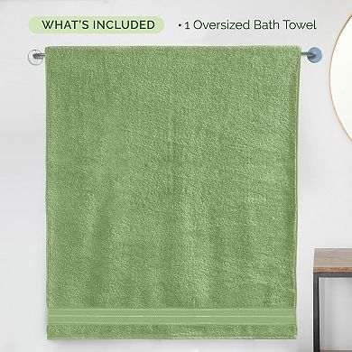 Elegant Comfort 1 Pc Premium Turkish Cotton 3 Line Popcorn Oversized Bath Sheet Towel 40 x 80 Inch