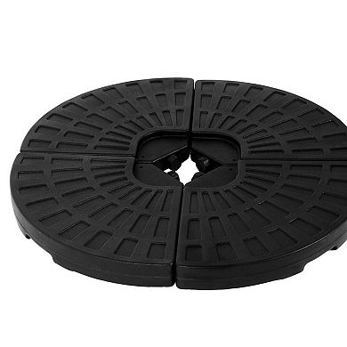 WOW PIONEER Heavy-Duty Cantilever Umbrella Base Weight Plate System Outdoor Support
