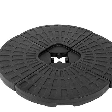 WOW PIONEER Heavy-Duty Cantilever Umbrella Base Weight Plate System Outdoor Support