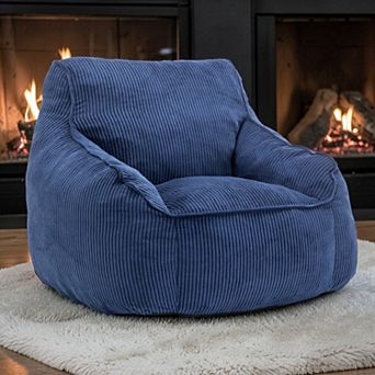 Lufeiya Giant Bean Bag Chair Sofa, Large Corduroy Bean Bag Couch, Foam Filled Lazy Lounge Chair