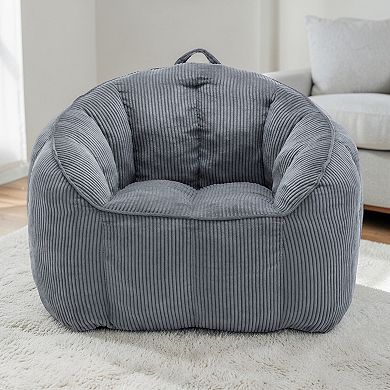 Lufeiya Bean Bag Chair Sofa, Bean Bag Couch with Armrests and Handle, Foam Filled Lazy Lounge Chair