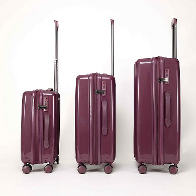 3-Piece Luggage Set with Spinner Wheels Travel Suitcase Set