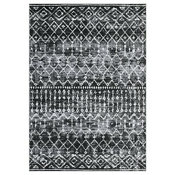 Modern Washable Rug Non-Slip - Geometric Plaid Living Room, Bedroom, Office Mat