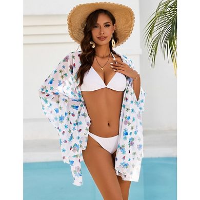 Women's Three-Piece Swimsuit Set Bikini Swimsuit with Extended Wrap Skirt Set