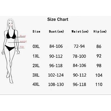 Women's Plus Size One Piece Printed Swimsuits Adjustable Ruffled Straps Hollow Out Bathing Suit