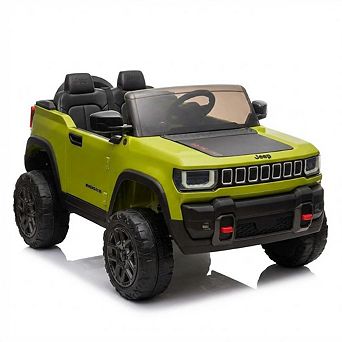 ANIXOL Licensed Jeep 2-Seater Kids Electric Ride-On Truck with Remote Control
