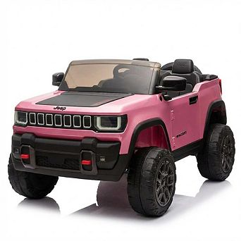 ANIXOL Licensed Jeep 2-Seater Kids Electric Ride-On Truck with Remote Control