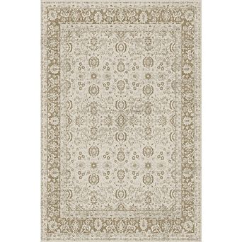 Vintage Floral Washable Rugs for Living Room Low Pile Non Shedding Stain Resistant Rugs