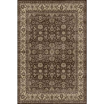 Vintage Floral Washable Rugs for Living Room Low Pile Non Shedding Stain Resistant Rugs