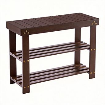3 tier Entryway Shoe Rack Storage Shoe Bench