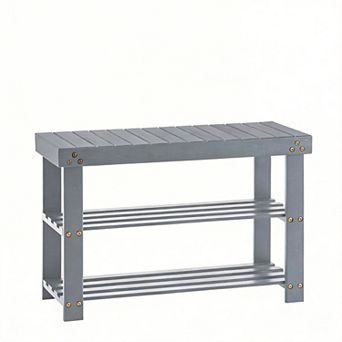 3 tier Entryway Shoe Rack Storage Shoe Bench