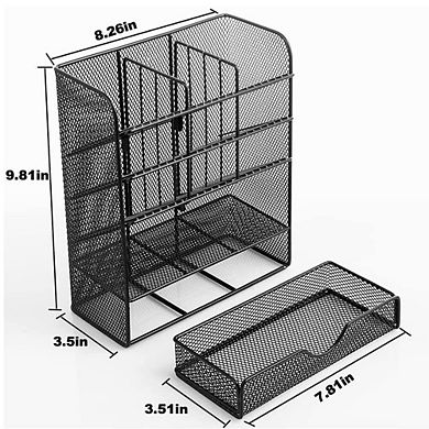 Metal Pencil Holder Organizer with Drawer for Supplies