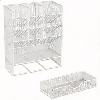 Metal Pencil Holder Organizer with Drawer for Supplies