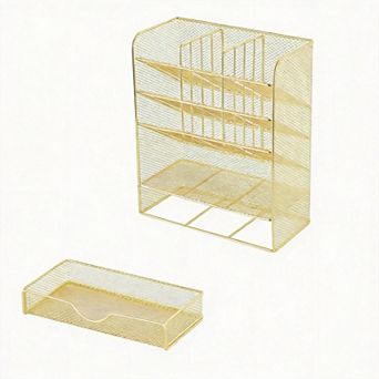 Metal Pencil Holder Organizer with Drawer for Supplies