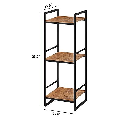 3-Tier Corner Shelf Freestanding Open Storage Rack