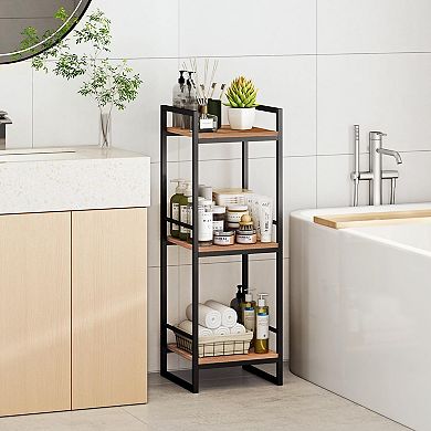 3-Tier Corner Shelf Freestanding Open Storage Rack