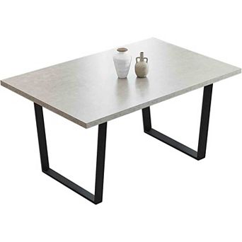 62″ Rectangular Dining Table Thickened Top & Space‑Saving Design, Seats 6