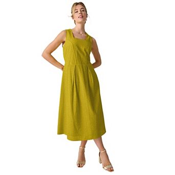 Jessica London Women's Plus Size Sleeveless Eyelet Midi Dress