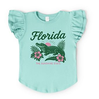 Florida Alligator - Flutter Sleeve Graphic T-Shirt