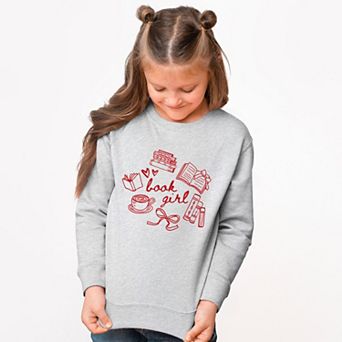 Book Girl Sketched - Youth Graphic Sweatshirt