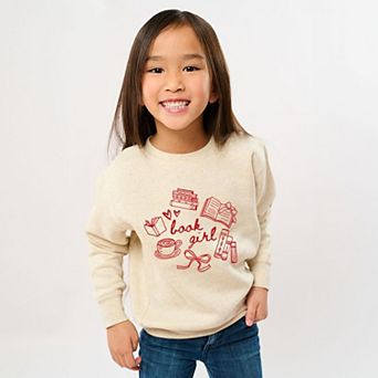 Book Girl Sketched - Youth Graphic Sweatshirt