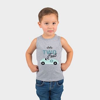 Two Fast Racecar - Toddler Graphic Tank