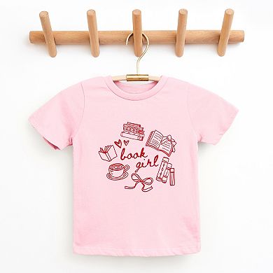Book Girl Sketched - Youth Short Sleeve Graphic T-Shirt