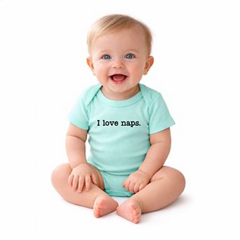 I Love Naps - Baby Short Sleeve Graphic Bodysuit