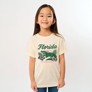 Florida Alligator - Youth Short Sleeve Graphic T-Shirt
