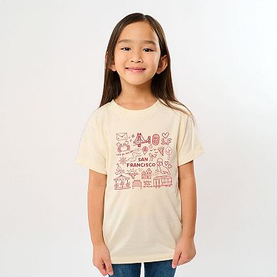 San Francisco Sketched - Youth Short Sleeve Graphic T-Shirt