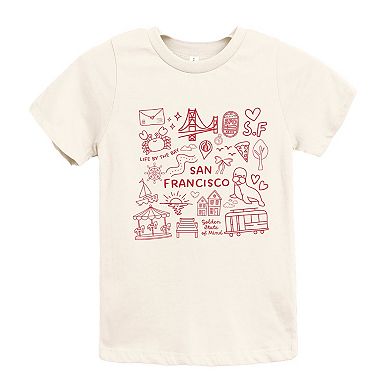 San Francisco Sketched - Youth Short Sleeve Graphic T-Shirt