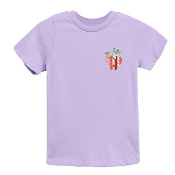 Strawberry Faux Patchwork - Youth Short Sleeve Graphic T-Shirt