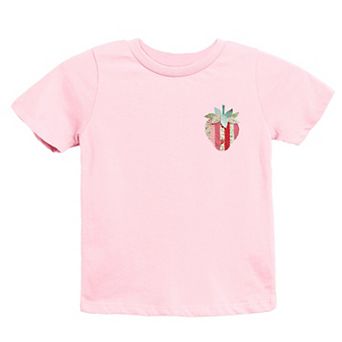 Strawberry Faux Patchwork - Youth Short Sleeve Graphic T-Shirt