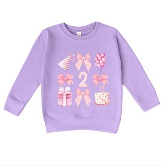 Two Birthday Pink Coquette - Toddler Graphic Sweatshirt