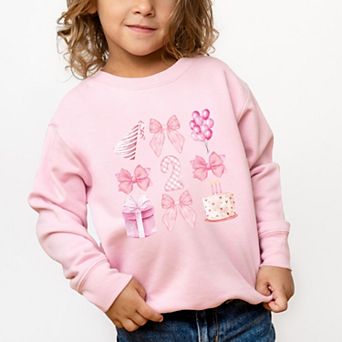 Two Birthday Pink Coquette - Toddler Graphic Sweatshirt